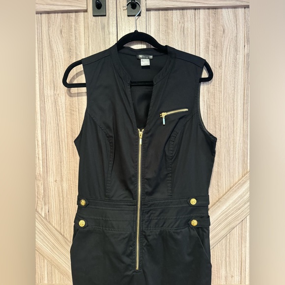 Black Venus Utility Fitted Jumpsuit - Picture 2 of 13